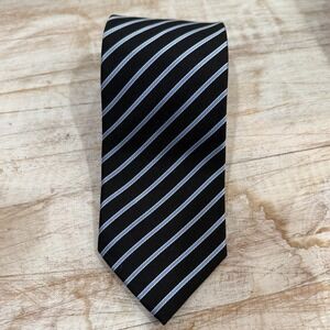 JOS A BANK EXECUTIVE COLLECTION Mens Silk Tie Black Gold Stripe Classic Formal